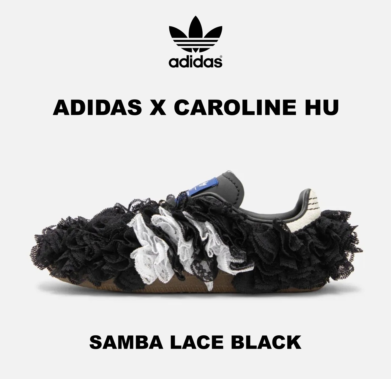 【ADIDAS x CAROLINE HU】 (W) Samba Lace Black