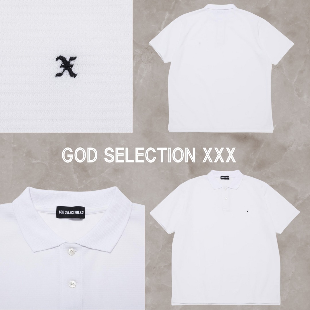 【国内買付】GOD SELECTION XXX/ポロシャツ/ホワイト