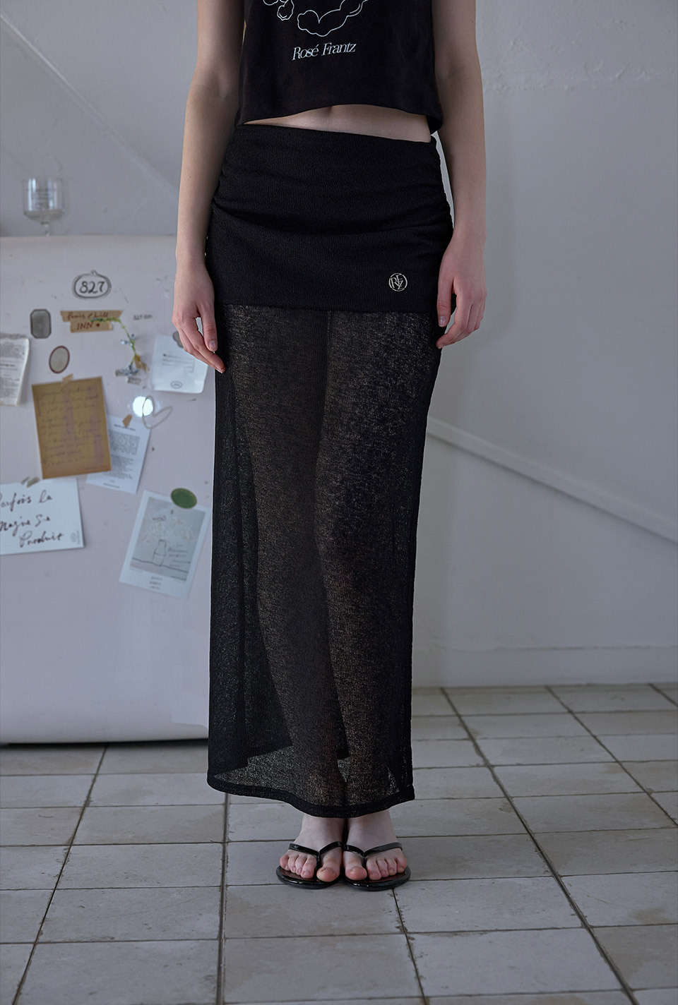 ★Rose Frantz★ See-through Layered Long Skirt (2色) ☆Rose Frantz☆ See-through Layered Long Skirt (2色) (Rose