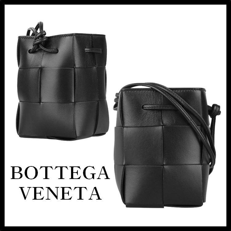 ☆関税込☆BOTTEGA VENETA★カセット ミニ バケットバッグ BLACK