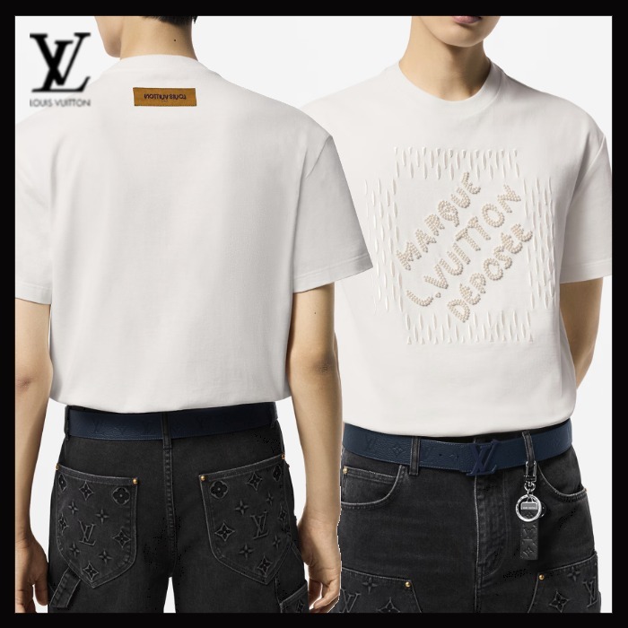 Louis Vuitton 24SS《コットンTシャツ》白 パール ロゴ DHL 直営