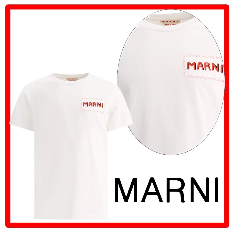 ★人気★【MARNI】★ロゴT クルーネック コットン メンズ★