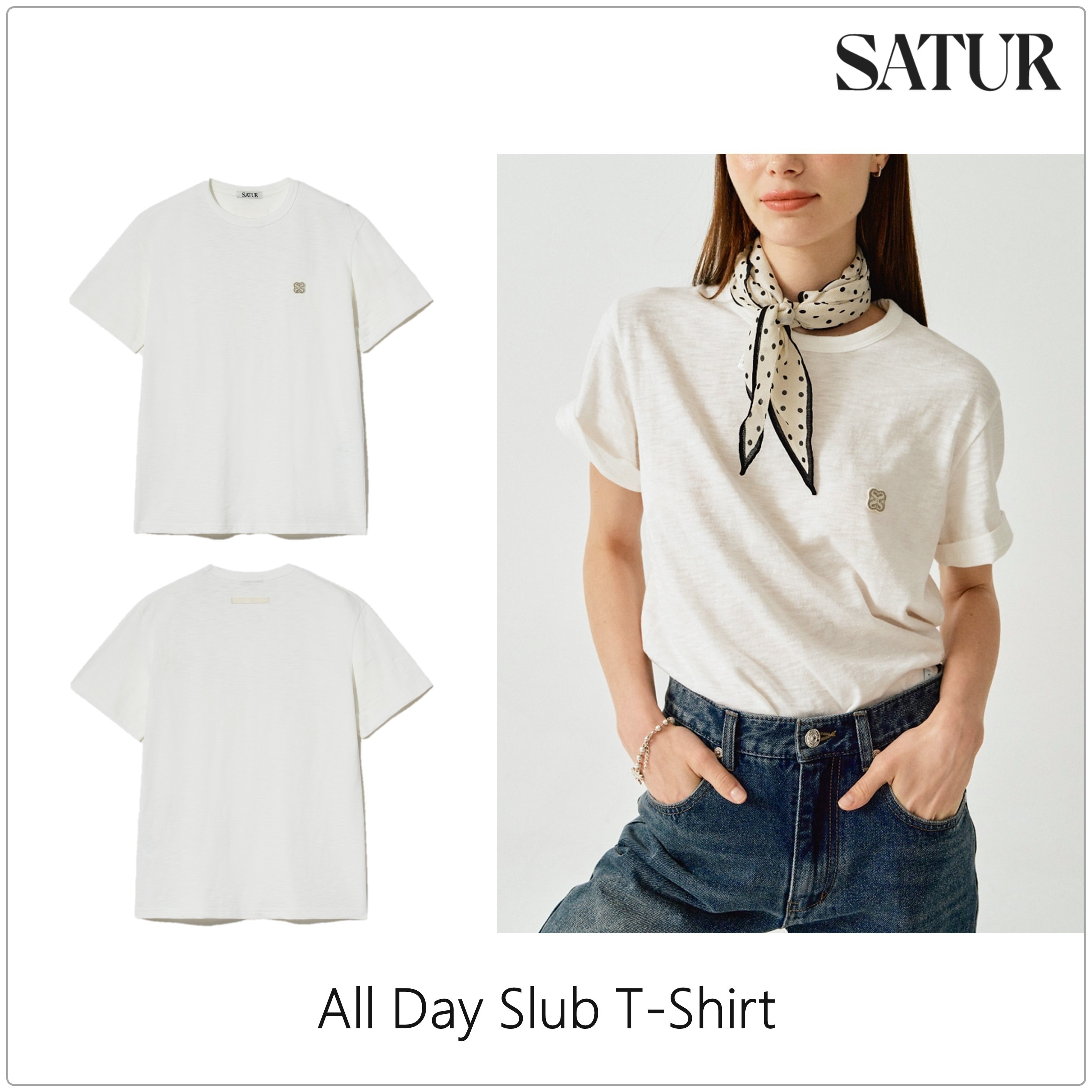 [SATUR]All Day Slub ティーシャツ★新作・24SS★人気★