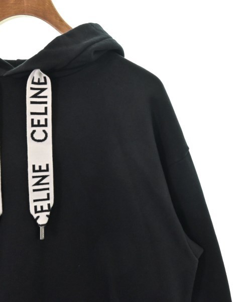 CELINE セリーヌ パーカー 黒 S 4601825J0024 CELINE ルーズ フーディー / コットンフリース - ライトグレー