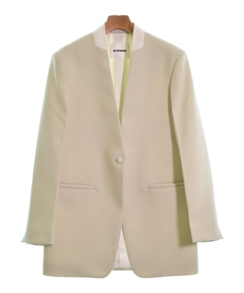 JIL SANDER ノーカラージャケット 黄緑系 4104824Y0021