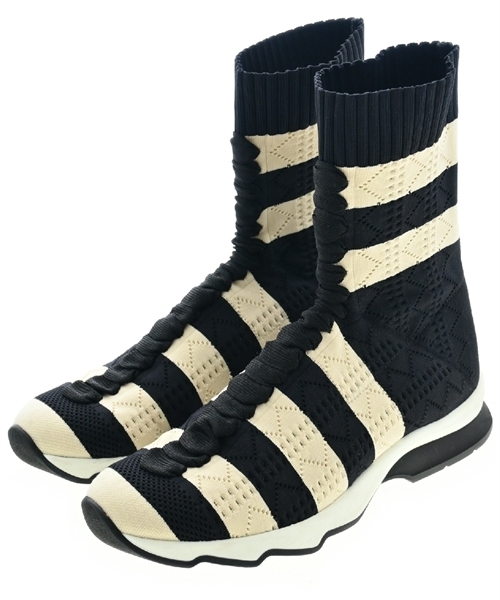 FENDI フェンディ ブーツ 黒xベージュ 4103824J0028