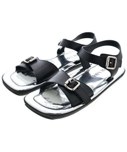 PRADA プラダ サンダル 黒 UK9(27.5cm位) 4103723D0154