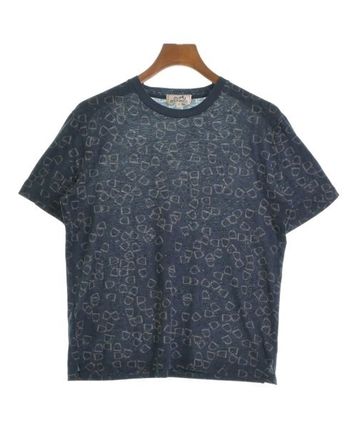 HERMES エルメス Tシャツ・カットソー 紺(総柄) 4103524A0124