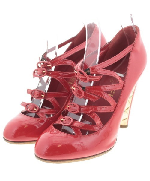 CHANEL シャネル パンプス 赤 EU37(23.5cm位) 4100123S0031