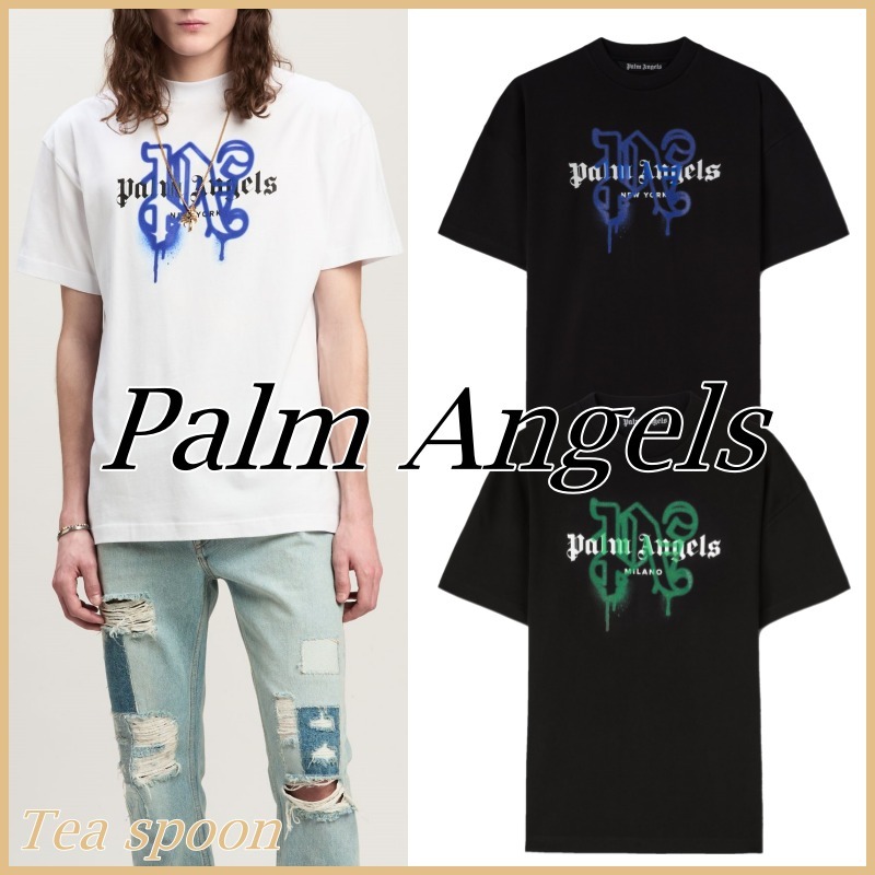 Palm Angels◆モノグラム スプレー シティ Tシャツ 3色 送料込