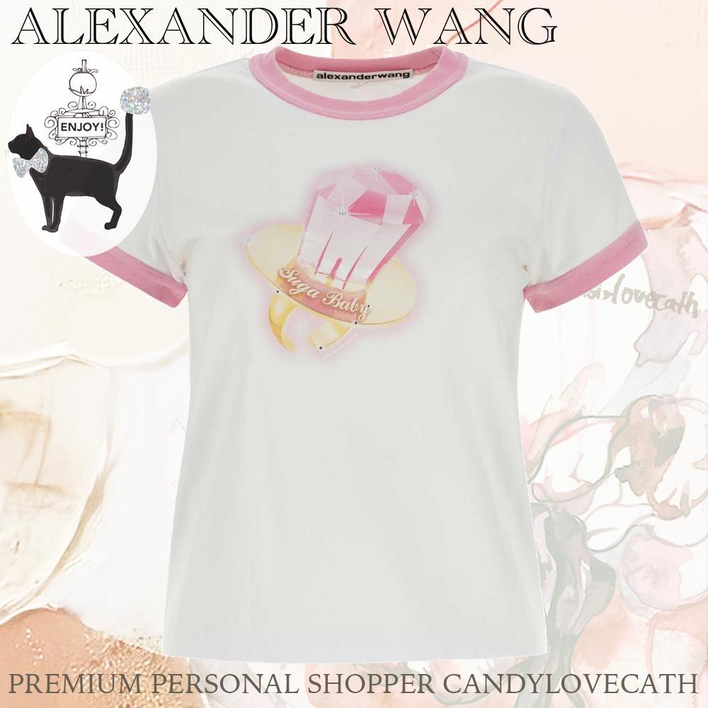 Tシャツ・カットソー ALEXANDER WANG White Cotton T-Shirt