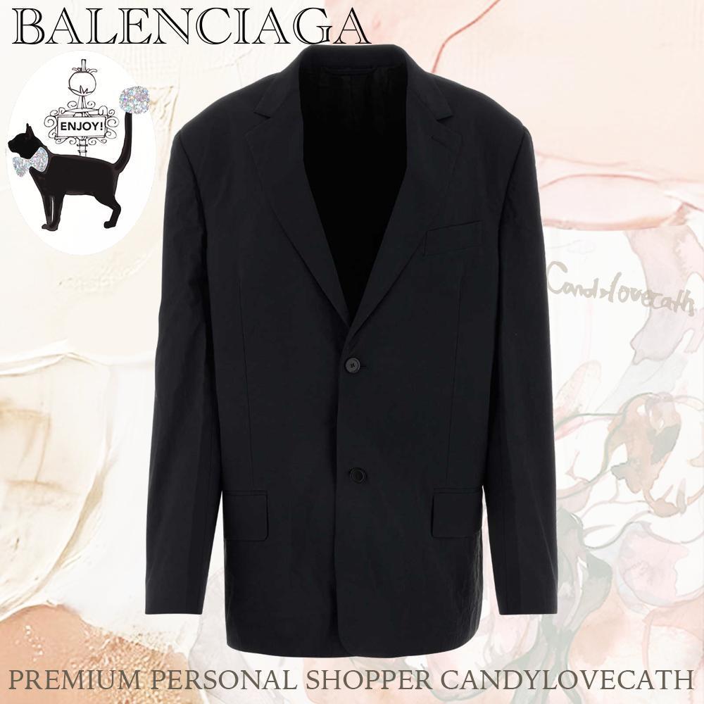 ジャケット BALENCIAGA Black Nylon Oversize Blazer
