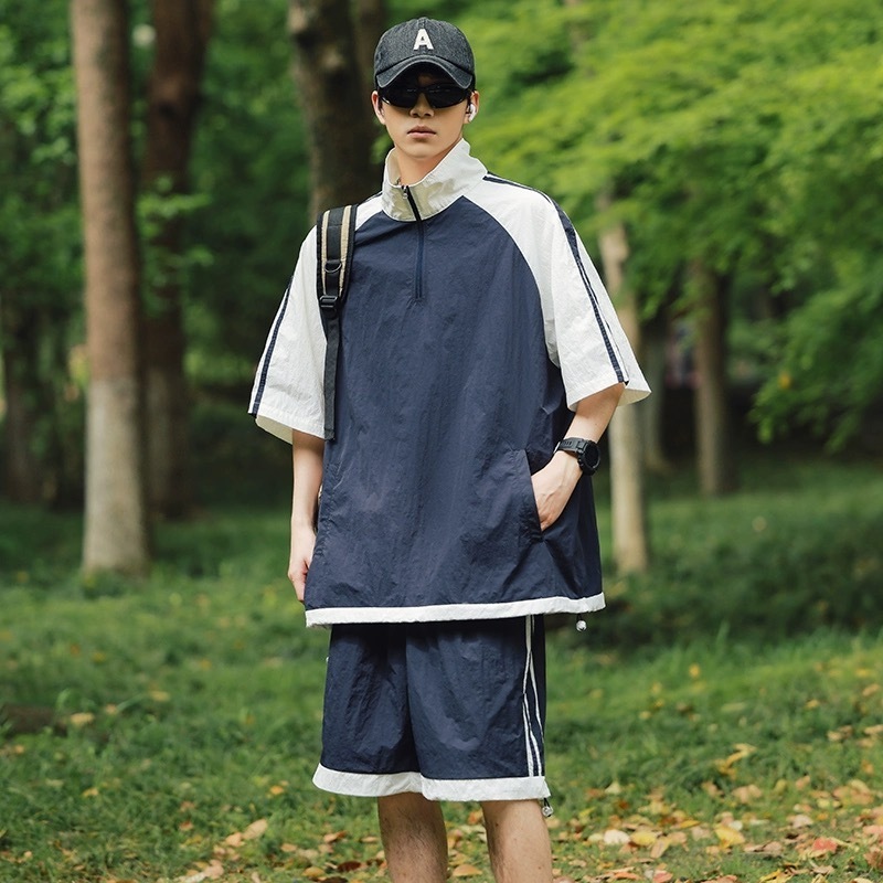 メンズ上下セット半袖トップスショートパンツユニセックス