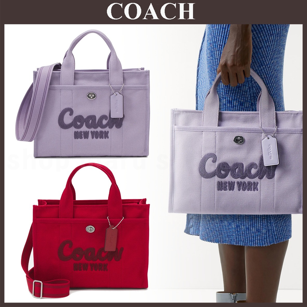 COACH◆カーゴキャンバストートバッグ◆2色