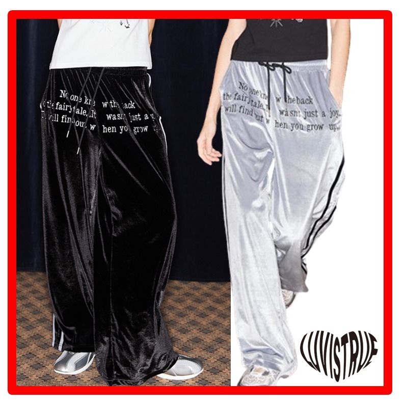 ☆韓国の人気☆【LUV IS TRUE】☆NM LETTERING PANT.S☆関税込☆