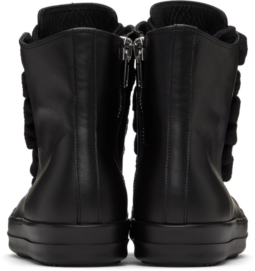 Rick Owens/ブラック グリンプ アイレット バレ スニーカー Rick Owens リックオウエンス ジオバスケット ハイカット