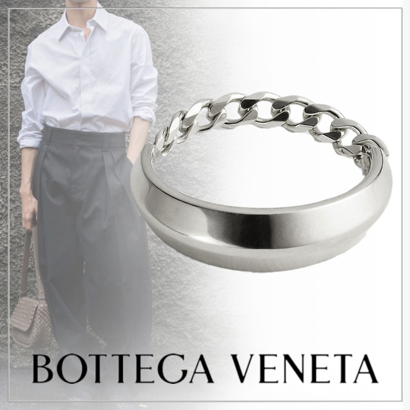 【大注目】BOTTEGA VENETA◆シルバー ディテール チェーンリング