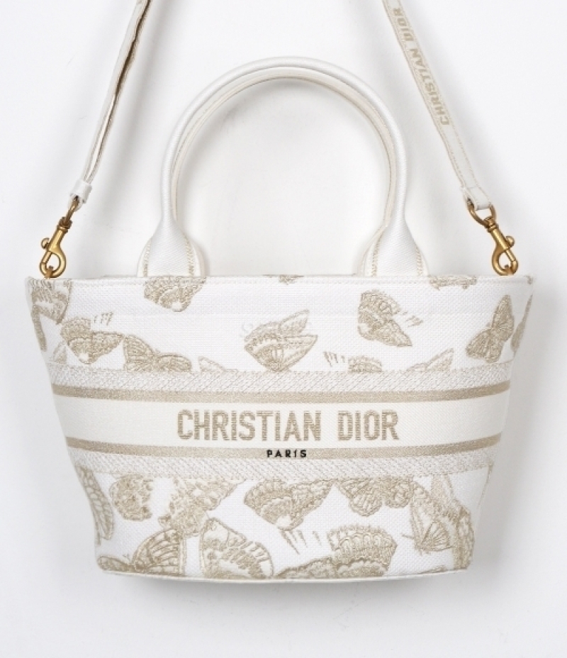 DIOR パニエ シャポーバッグ ホワイト / ゴールド