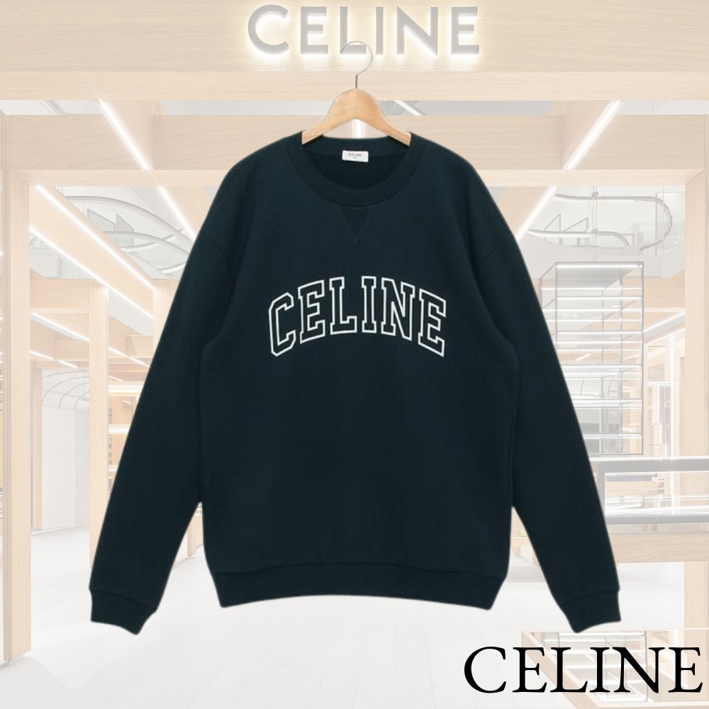 人気 CELINE ルーズ スウェットシャツ コットンフリース