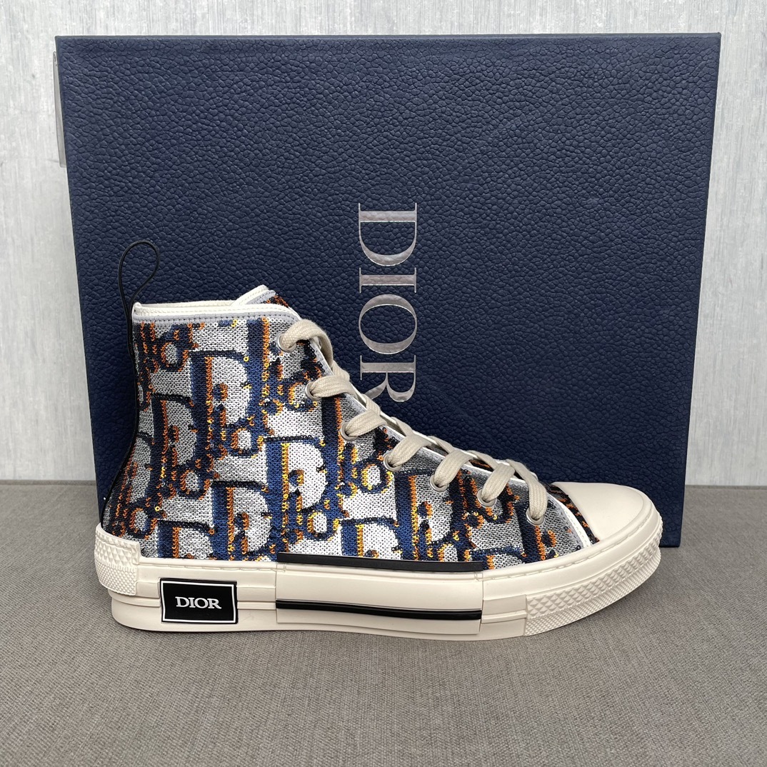 ★送料込★DIOR B23 刺繍キャンバス ハイトップ スニーカー
