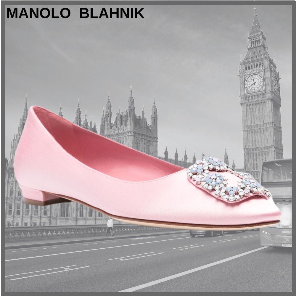 【MANOLO BLAHNIK 】★Hangisi フラットシューズ
