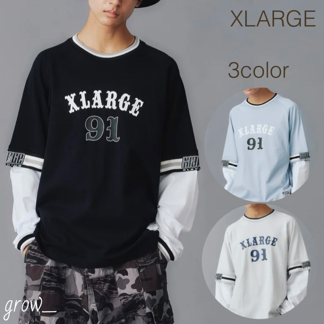 XLARGE 91 レイヤード 長袖 Tシャツ 送料込