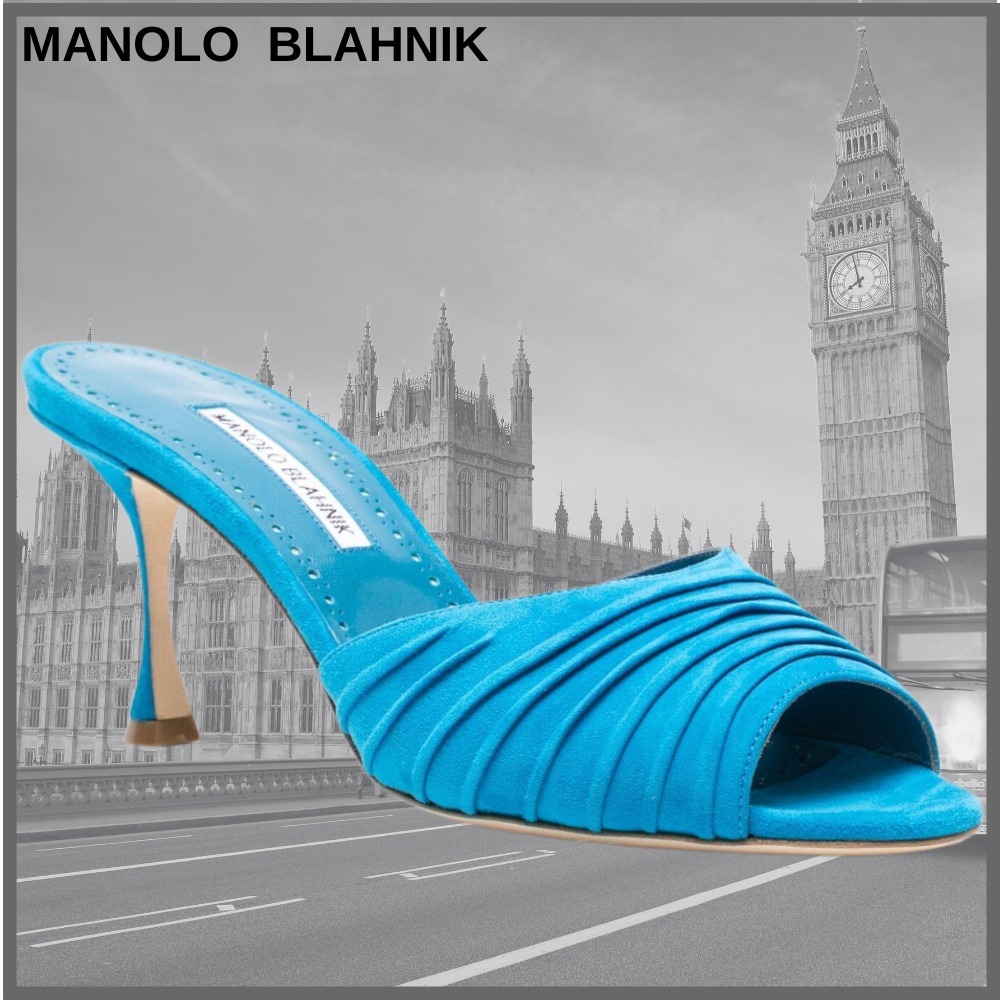 【MANOLO BLAHNIK 】SALE★Pirua 70mm スエード ミュール