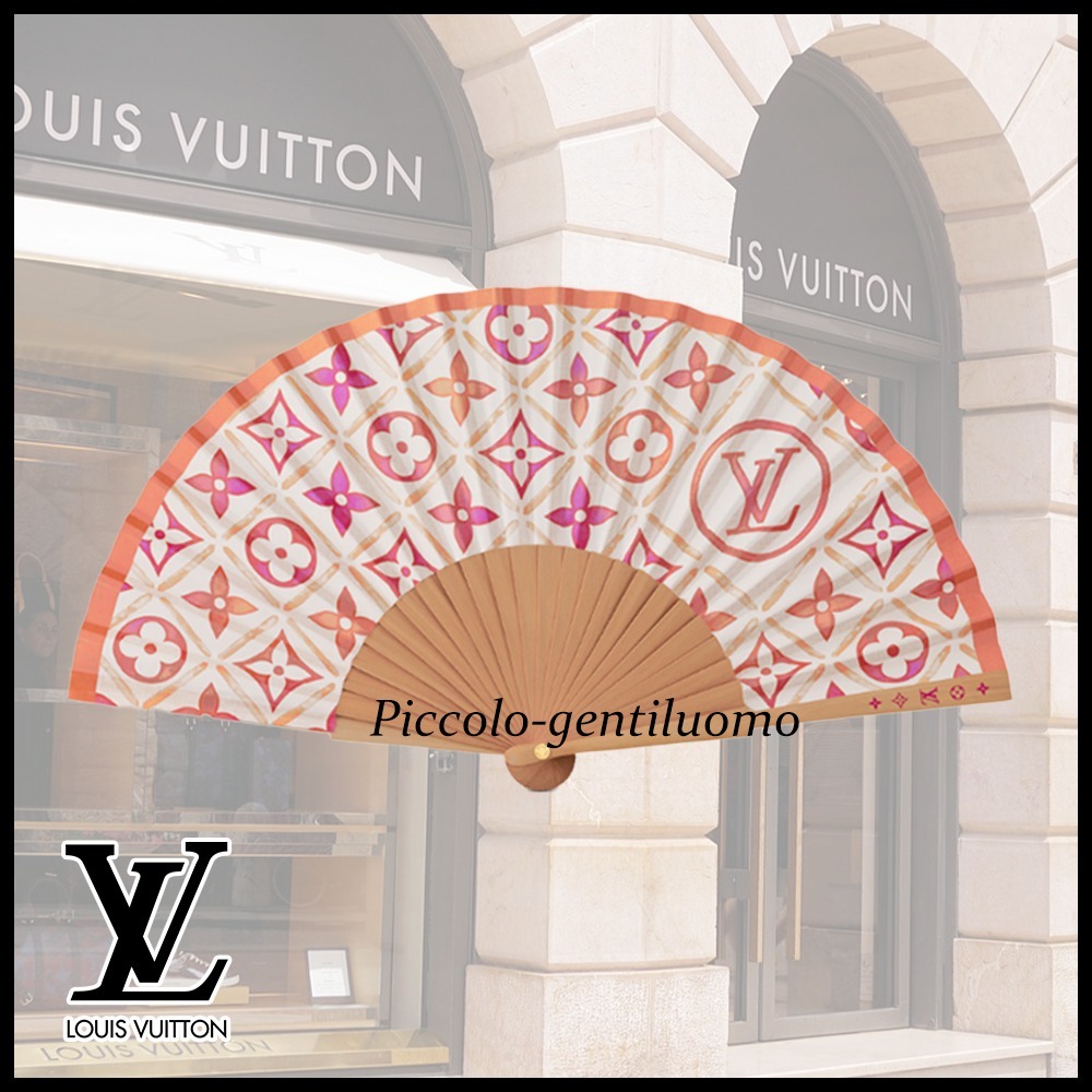 【お洒落★実用的】ルイヴィトン ファン・LV タイルズ 扇子