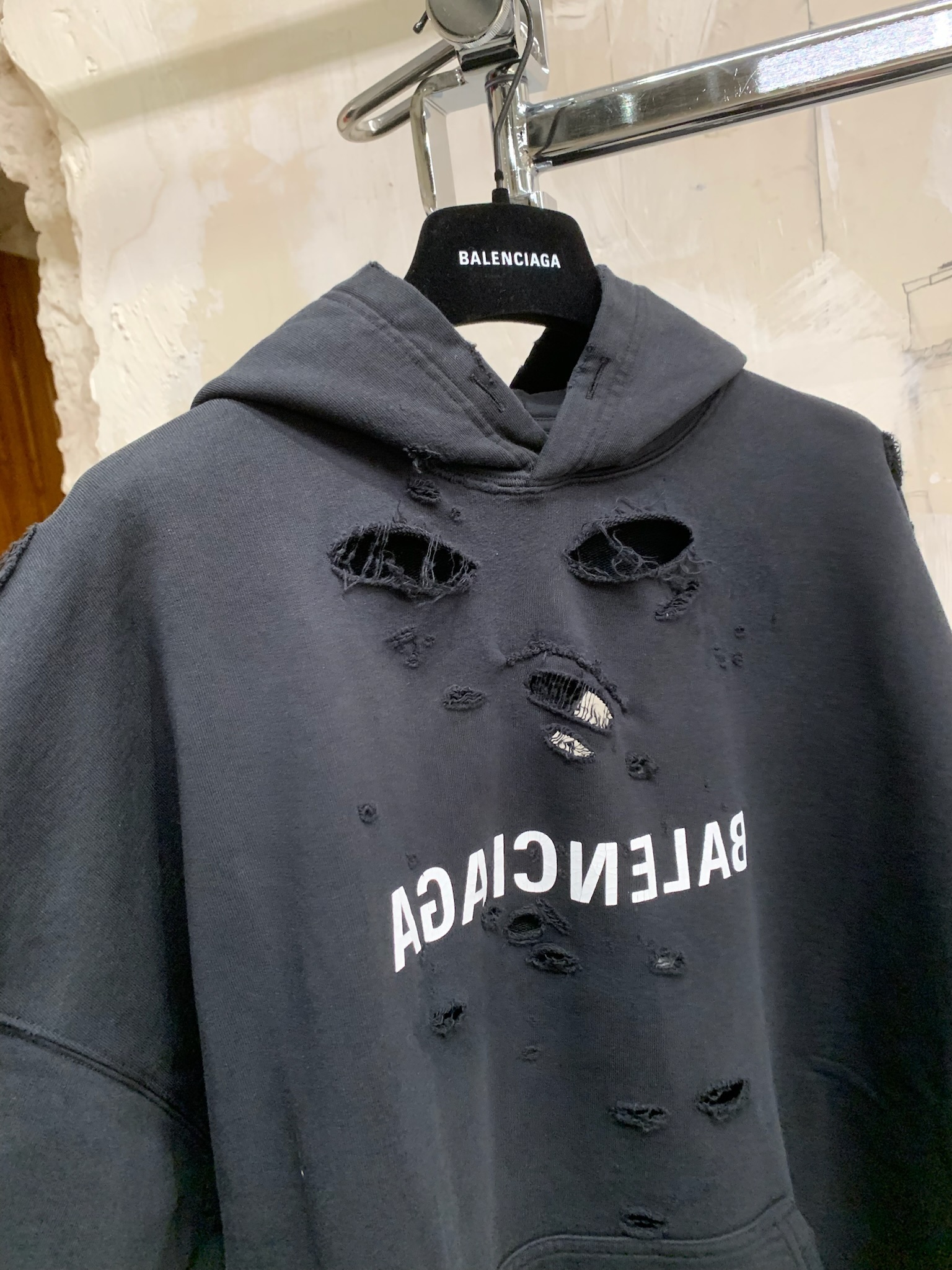 【BALENCIAGA】MIRROR BALENCIAGA HOODIE ワイドフィット ロゴ BALENCIAGA】MIRROR BALENCIAGA HOODIE ワイドフィット ロゴ