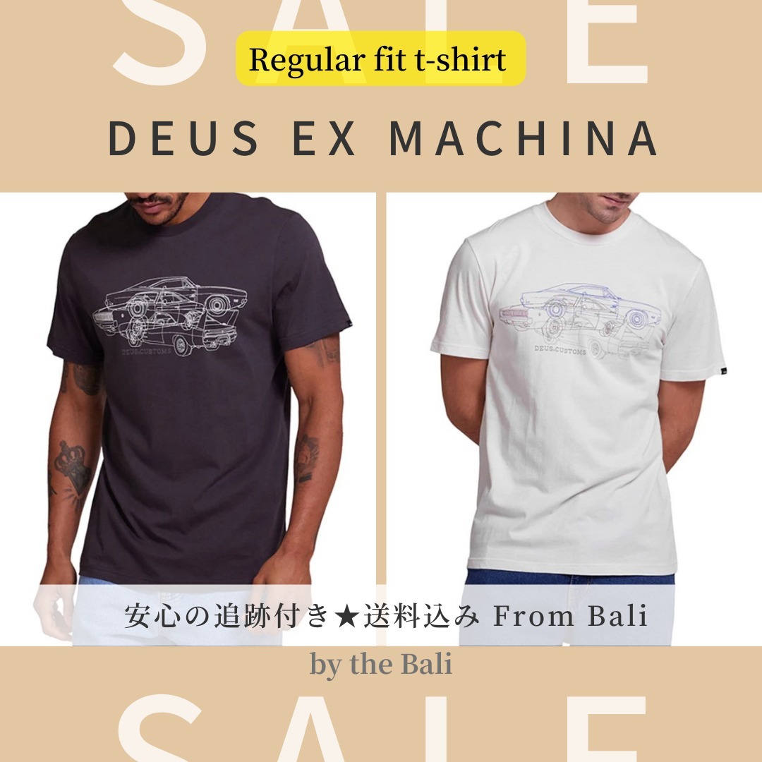【DEUS】モーターカルチャー&ビンテージタイポグラフィーTシャツ