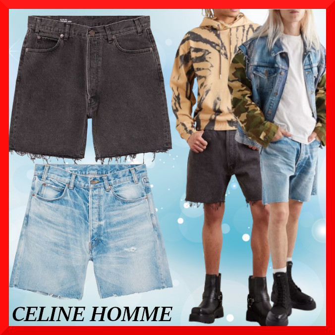 CELINE HOMME☆関税込☆ウェズリー ワイドデニム ショートパンツ