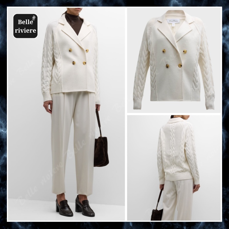 24SS new/Max Mara ミシオカシミアコート Coat White