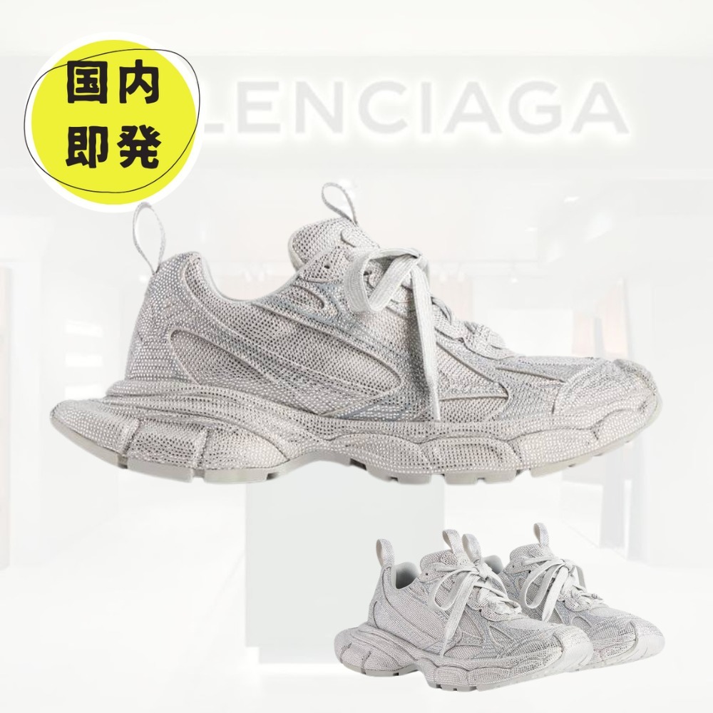 国内即発+BALENCIAGA+3XL スニーカー ラインストーン付き