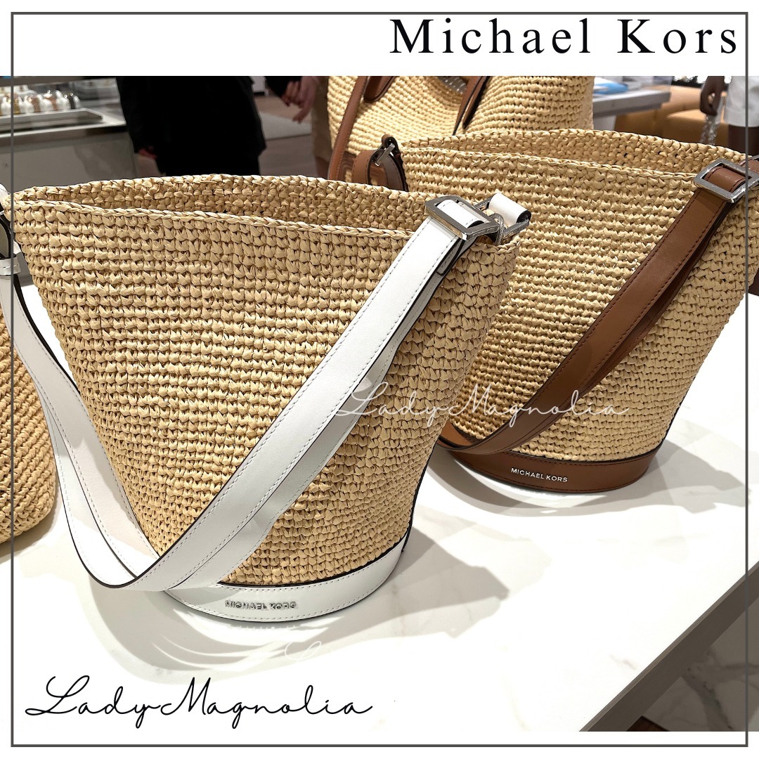 【Michael Kors】ストロー素材タウンセンドメッセンジャーバッグ
