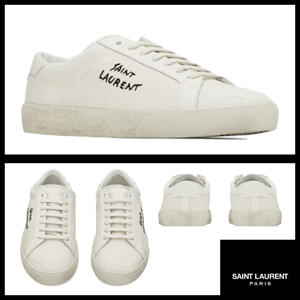 ★SAINT LAURENT★COURT CLASSIC SL/06 EMBROIDERED SNEAKERS★