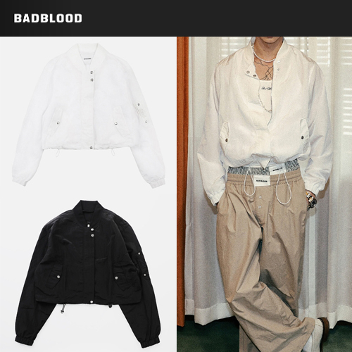 ★韓国人気★BADBLOOD★Clear Nylon MA-1 Jacket