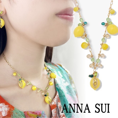 【ANNA SUI】即対応 レモンモチーフ ショートネックレス