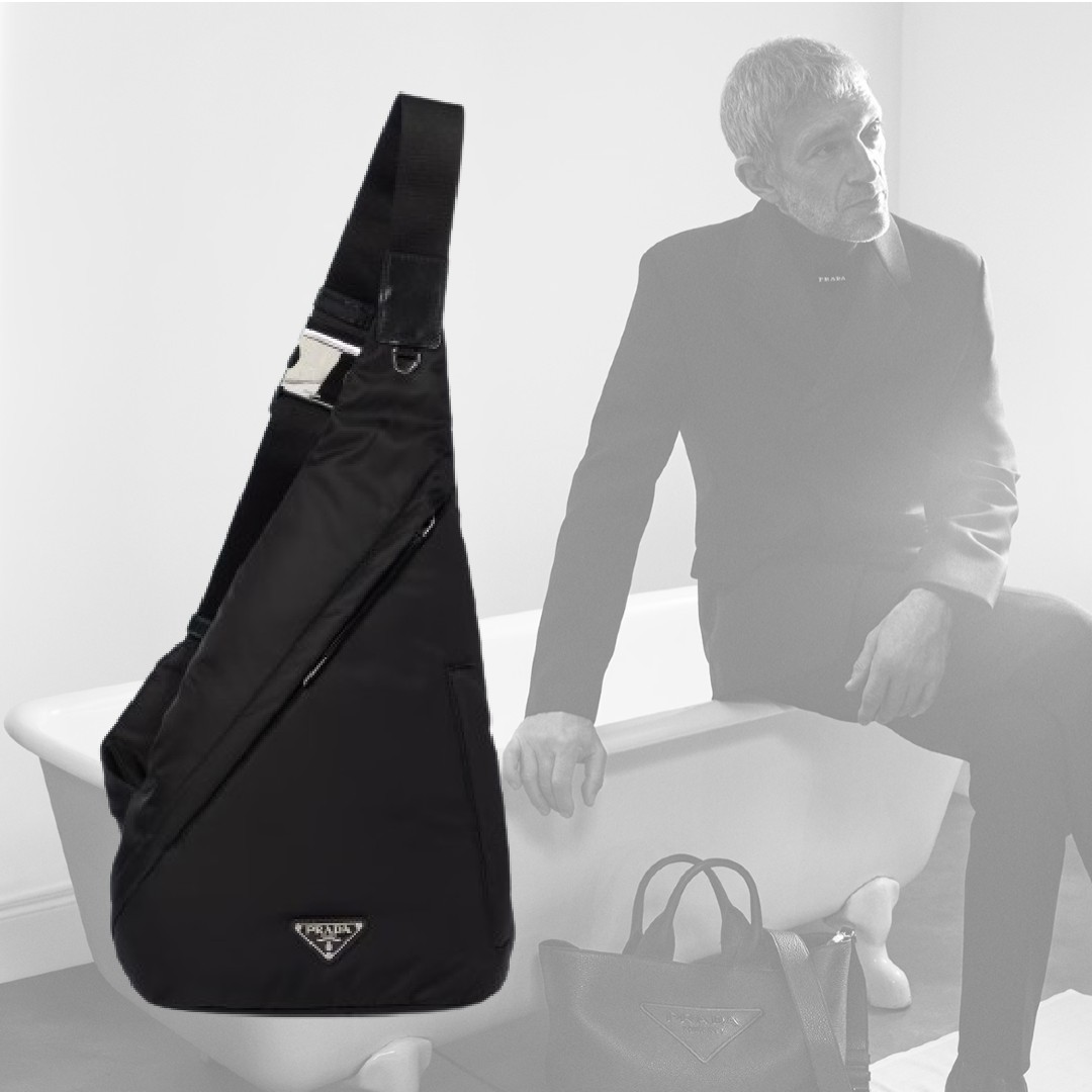 【希少】PRADA Re-Nylon ロゴ ブラック 肩掛け サイドバッグ