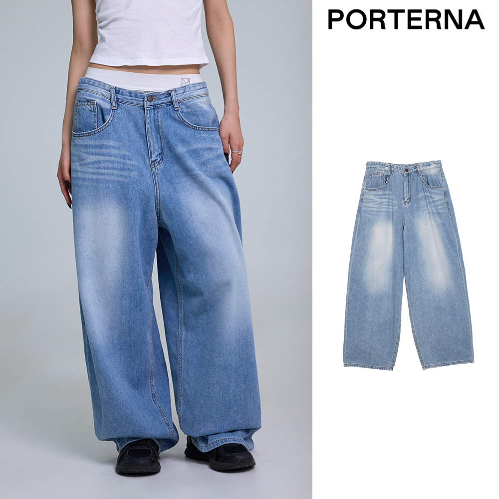 【PORTERNA】Yuko Washing Wide Jeans