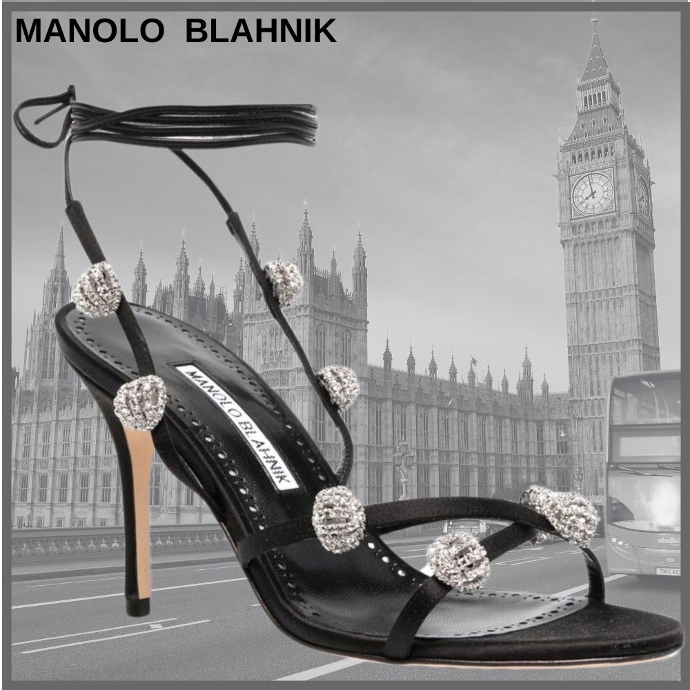 【MANOLO BLAHNIK 】★Elsaka 100mm サンダル