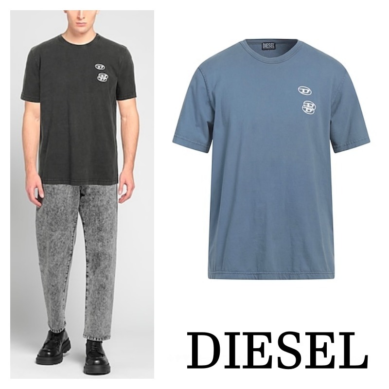 送関込☆DIESEL ロゴクルーネックTシャツ 2color
