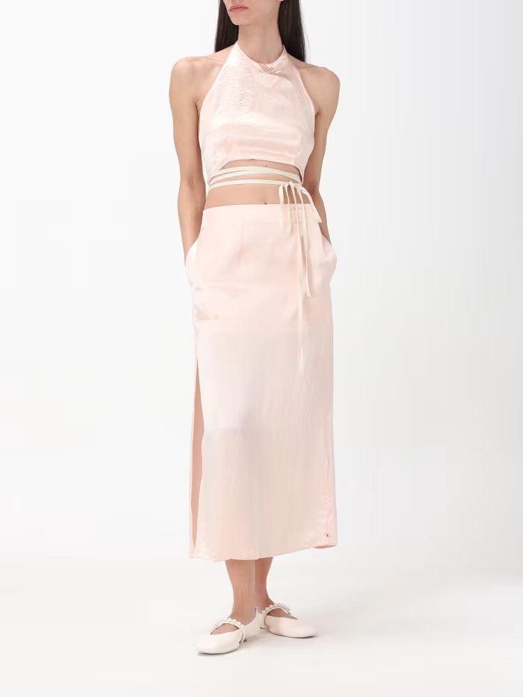 《送料無料》 MAXMARA Midi skirt with wrinkled effect VALETTE