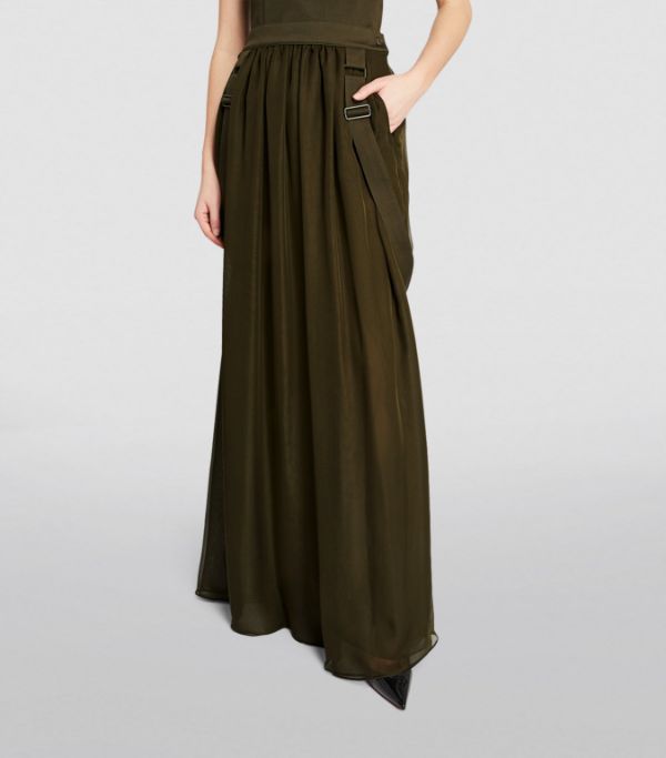 《送料無料》 MAX MARA Long skirt in silk chiffon JEDY
