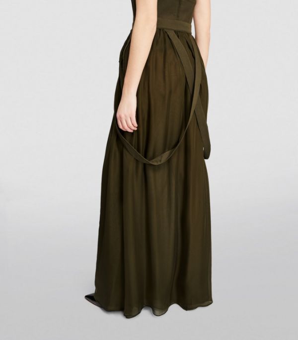 《送料無料》 MAX MARA Long skirt in silk chiffon JEDY
