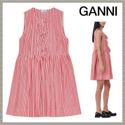 GANNI (ガニ―)  コットンシャツワンピース タイガープリント コットン Ganni(ガニー) ワンピース・オールインワン(レディース