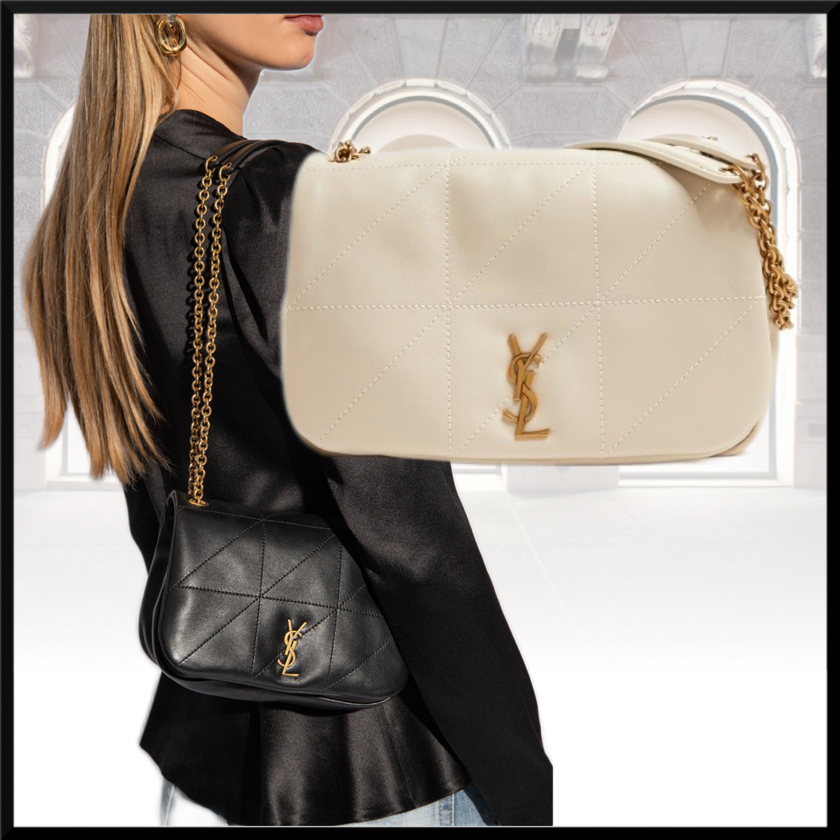 【SAINT LAURENT】ジェイミー ミニチェーンバッグ ラムスキン