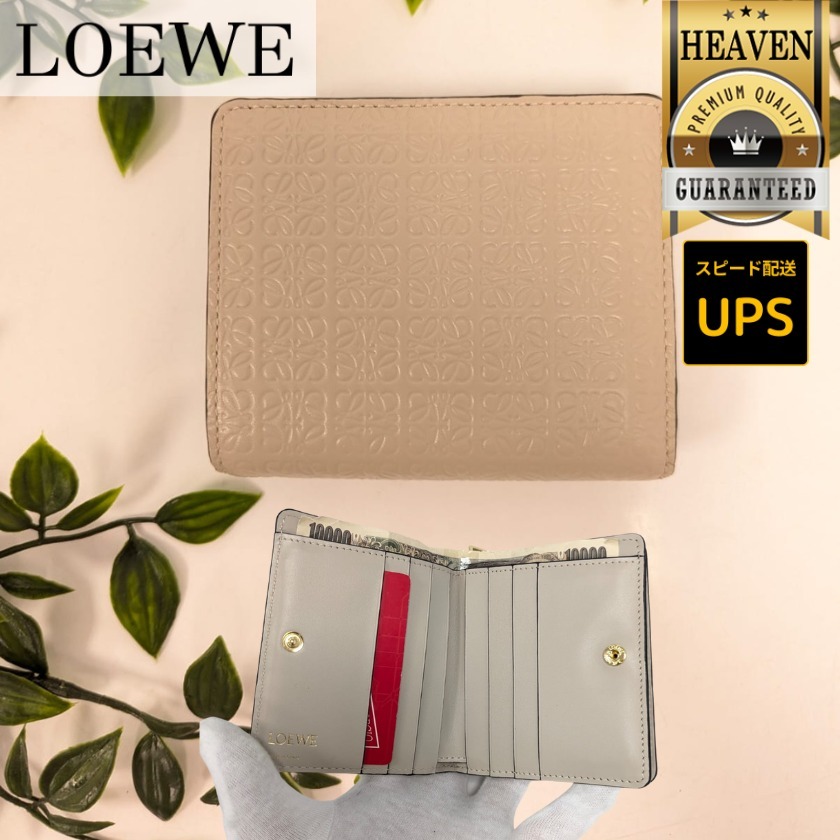 ６万取引突破★UPS速達便！【LOEWE】C499Z41X04_折りたたみ財布