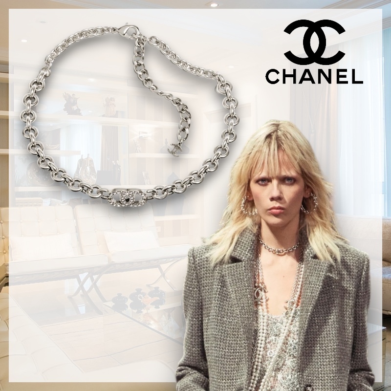 【洗練されたデザイン♪】CHANEL CCロゴ チョーカー