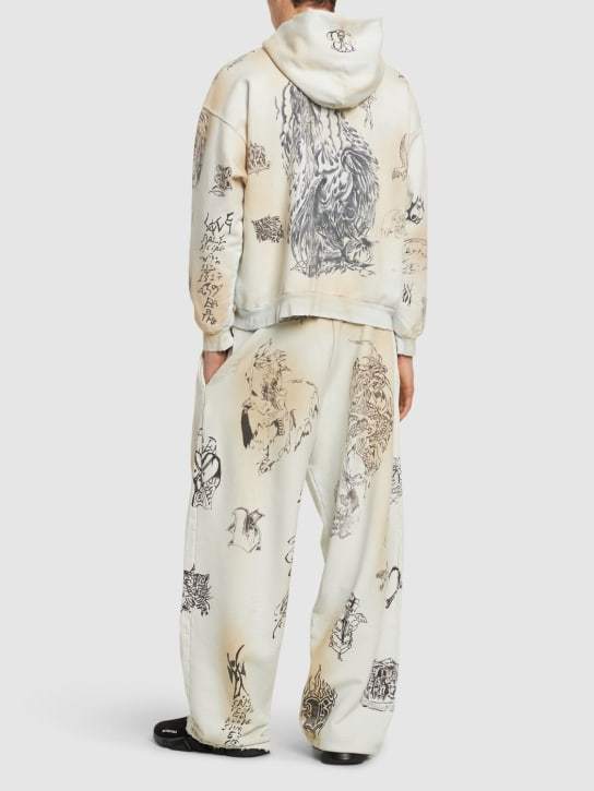◆SALE◆直営店◆【BALENCIAGA】TATOO ジップアップフーディー Balenciaga Men's Terry Metallic Tattoo Zip Hoodie - Bergdorf