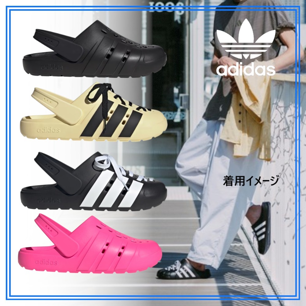 売切れ前に adidas ADILETTE CLOGS シューレースアレンジ可◎